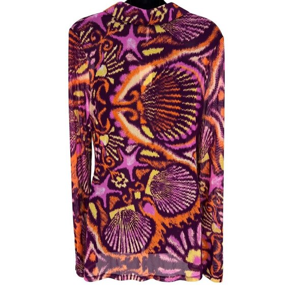 Free People Women Size Large Disco Night Combo Long Sleeve Button-Up Top EUC - Picture 7 of 10